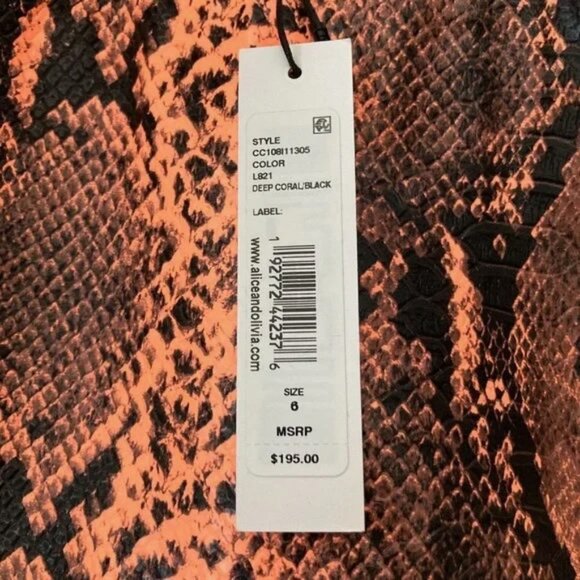 Alice + Olivia Elana Vegan Leather Skirt - Picture 4 of 11